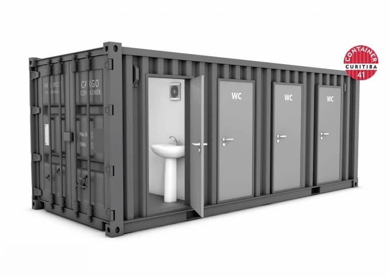 Banheiro Container com Vaso e Pia e Chuveiro à Venda em Curitiba